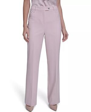 Calvin Klein Petite Modern Straight Leg Pants in Parfait Pink